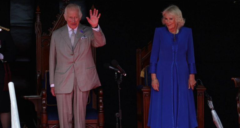 KING CHARLES III AND QUEEN CAMILLA: With a Foot Bandage During Island Visit