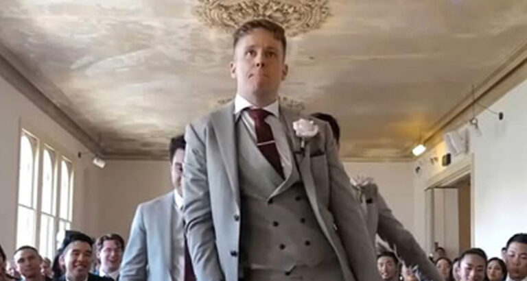 Grooving Groom Daniel Lewis’s Epic Dance Entrance With His Boys Makes Wedding Goes Viral.